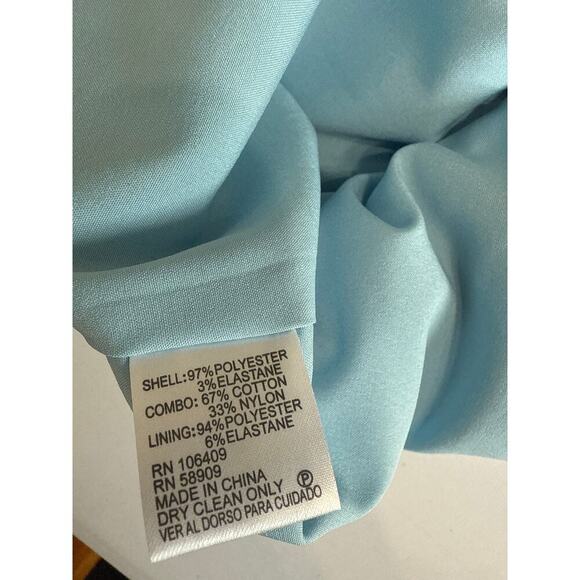 Antonio Melani Powder Blue Dress Size 2 Formal Cocktail Lace Elegant - Picture 10 of 13